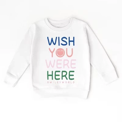 Детская толстовка SmileyWorld Wish You Were Here белого цвета
