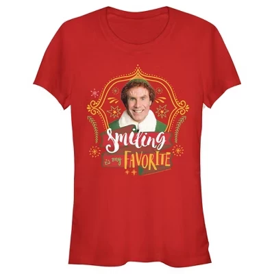 Женская футболка Elf Buddy Smiling, красная