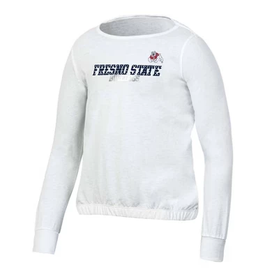 Белая футболка с длинными рукавами для девочек Fresno State Bulldogs'