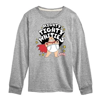 Футболка Mighty Tighty Whites с длинным рукавом и графическим рисунком athletic heather