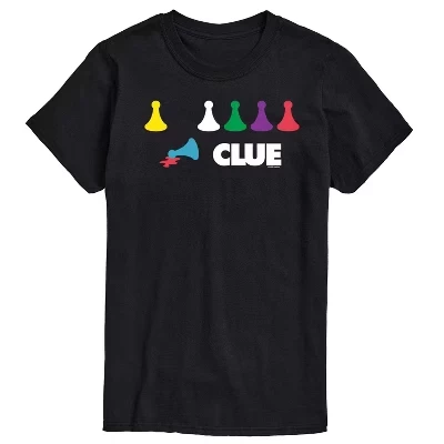 Мужская футболка Clue Game Pieces, черная