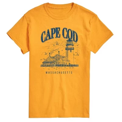 Мужская футболка с коротким рукавом Cape Cod с графическим рисунком золотистого цвета