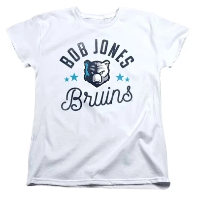 Женская футболка Bob Jones University Bruins белого цвета