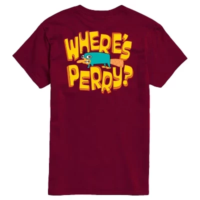 Мужская футболка Where's Perry с коротким рукавом и графическим принтом 
