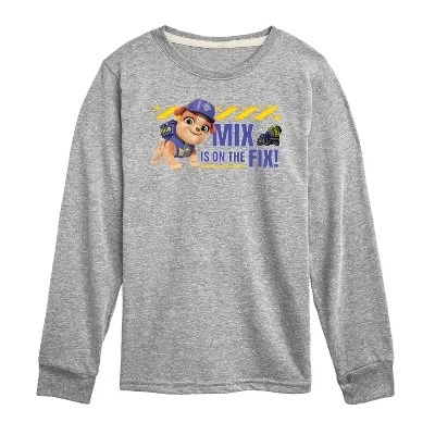 Футболка с длинным рукавом и рисунком Rubble & Crew для мальчиков - Paw Patrol - athletic heather
