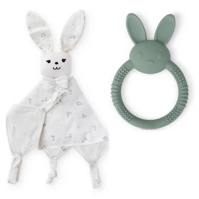 Детский набор La'dore Bunny: плед и грызунок, шалфей