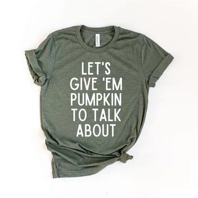Женская футболка Let's Give 'Em Pumpkin с коротким рукавом и рисунком
