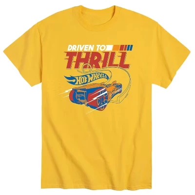Мужская футболка с коротким рукавом Driven To Thrill с графическим рисунком желтого цвета