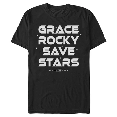 Мужская футболка Grace Rocky Save Stars черного цвета