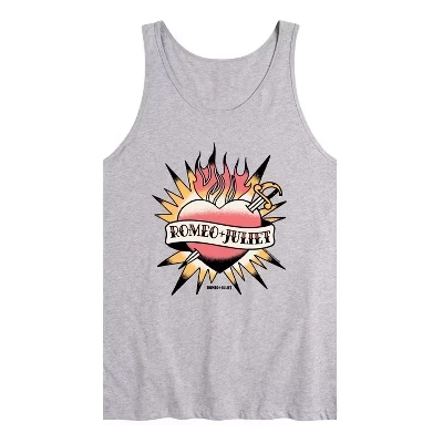 Мужская майка с татуировкой и графическим рисунком athletic heather