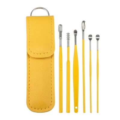 Набор для чистки ушей Unique Bargains, 6 шт., желтый