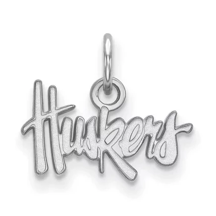 Подвеска Black Bow Jewelry Nebraska Huskers, серебро