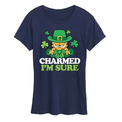 Женская футболка Garfield Charmed I'm Sure, синяя