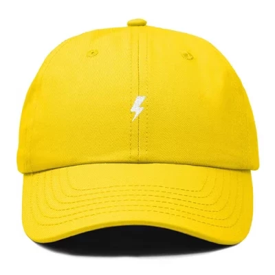Lil Bolt Вышитая хлопчатобумажная летняя уличная бейсболка Dad Hat мужская золотая