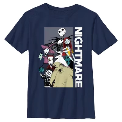Футболка для мальчиков Nightmare Before Christmas, синяя