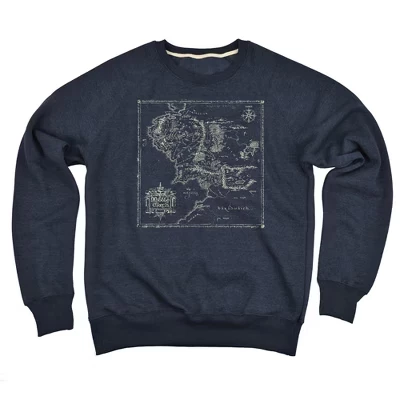 Свитшот The Lord of the Rings «Map of Me», синий