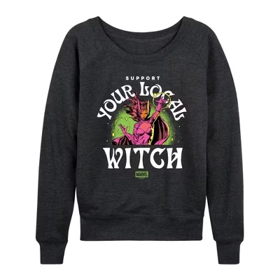 Женский лонгслив Marvel «Support Local Witch», антрацитовый