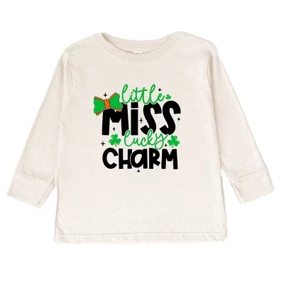 Молодежная футболка с длинным рукавом Little Miss Lucky Charm натуральная кожа