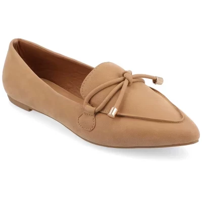 Женские лоферы Journee Collection Muriel с бантом, бежевые