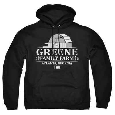 Мужская толстовка с капюшоном The Walking Dead Greene Family Farm черного цвета