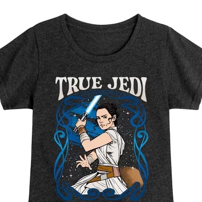 Футболка для девочек STAR WARS Rey Art Nouveau, черная