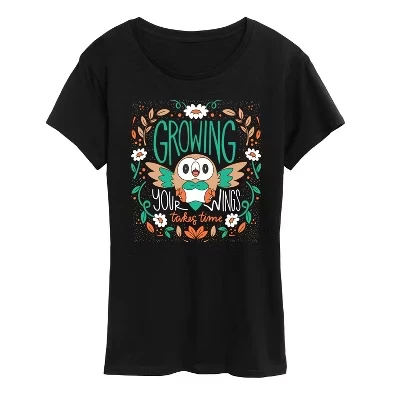Женская футболка Pokemon Rowlet, черная