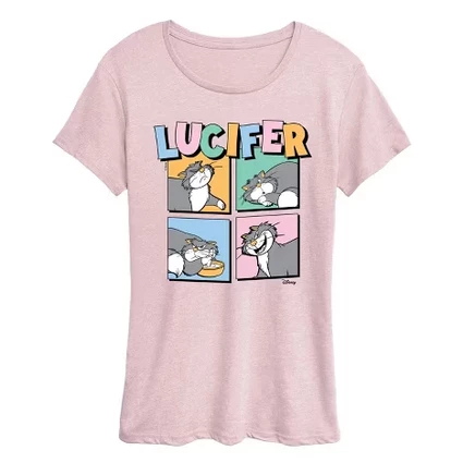 Женская футболка с коротким рукавом Lucifer Grid и графическим рисунком heather pink