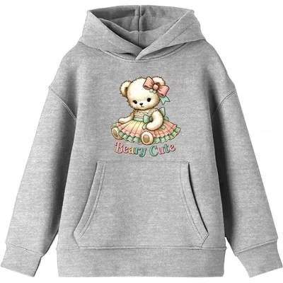 Мальчиковое худи Bioworld Beary Cute с медвежонком, серое