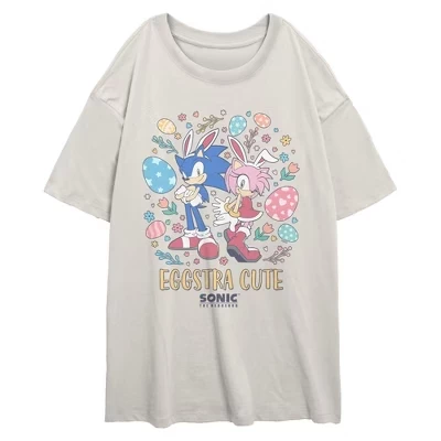 Женская футболка Sonic «Милые Соник и Эми», кремовая