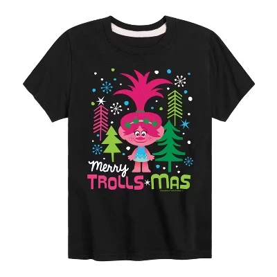 Футболка для мальчиков Trolls Poppy, черная