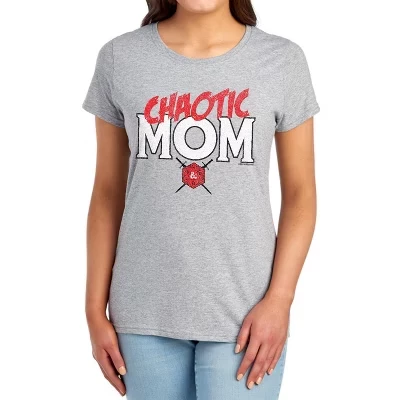 Женская футболка Dungeons Dragons Mother's Day Chaotic Mom, спортивная футболка heather