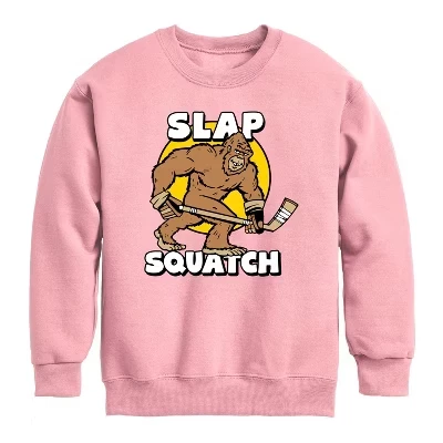 Флисовая толстовка с длинным рукавом Slap Squatch Hockey с графическим рисунком сиреневого цвета