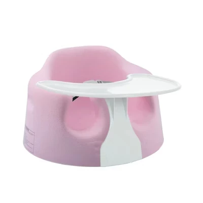 Детское напольное сиденье bumbo мягкое с подносом, розовое