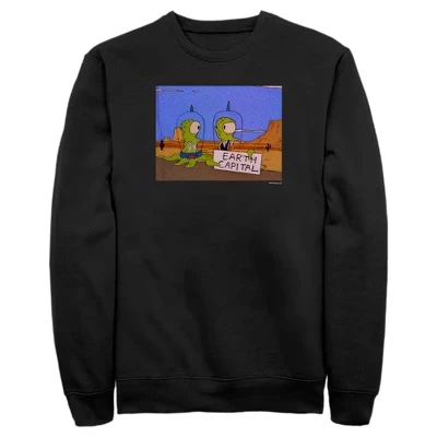 Мужской свитшот The Simpsons Earth Capital, черный