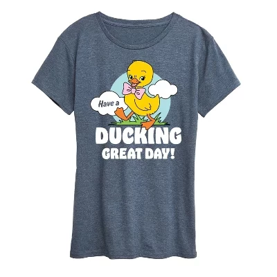 Женская футболка Instant Message Ducking, голубой меланж
