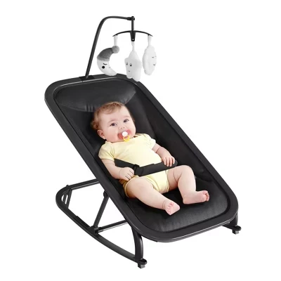 Baby Swing for Infants, Adjustable Infant Rocker Chair with Aluminum Frame, 3 Recline Positions, Front to Back Rocking, Lockable Baby Swing black