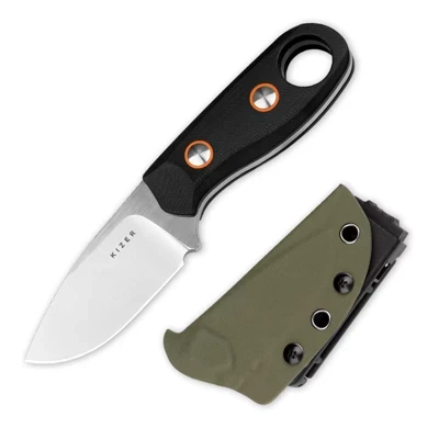Охотничий нож Kizer Beaver Nitro-V с фиксированным лезвием из стали, 2,75 дюйма, черная рукоятка G10, рукоятка для выживания EDC nitro v blade g10