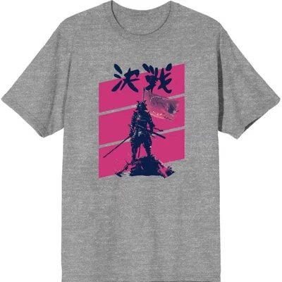 Футболка с круглым вырезом и коротким рукавом Kessen Samurai для взрослых, серая
