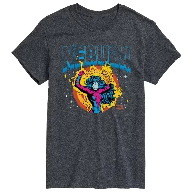 Мужская футболка с коротким рукавом и графическим рисунком Heather charcoal с логотипом Guardians Of The Galaxy - Nebula