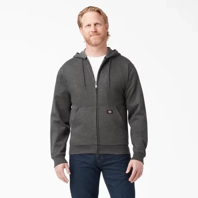Мужское флисовое худи Dickies на молнии, серое