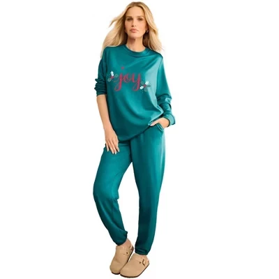 Комфорт + Флисовая толстовка с принтом tropical teal joy