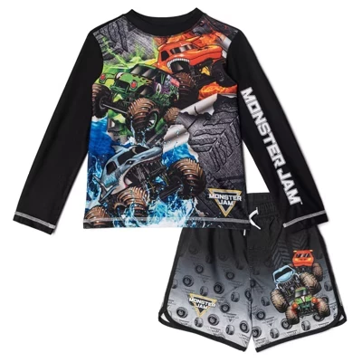 Комплект одежды Grave Digger El Toro Loco Megalodon Rash Guard и плавки для малышей старше 50 лет