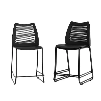 3 барных стула Flash Furniture Hercules, черные
