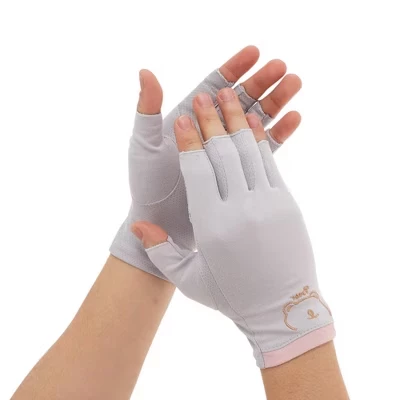 Перчатки Unique Bargains для маникюра антискользящие, серые