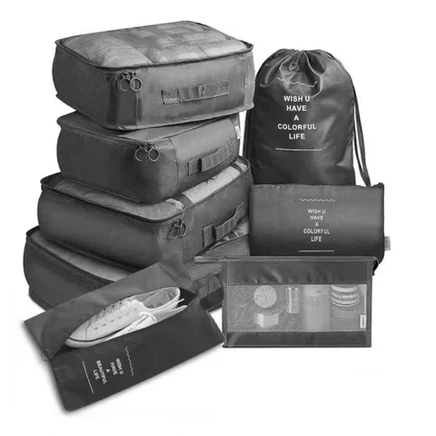 Набор органайзеров для багажа MPM 8 PC Packing Cube, Дорожные упаковочные сумки, набор сумок для чемоданов