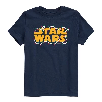 Футболка для мальчиков STAR WARS Life Day Lights, синяя