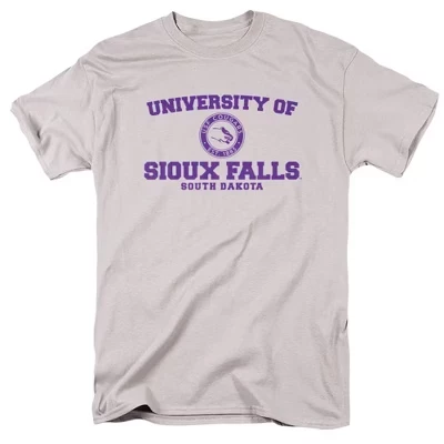 Мужская футболка NCAA Sioux Falls с логотипом, серебристая