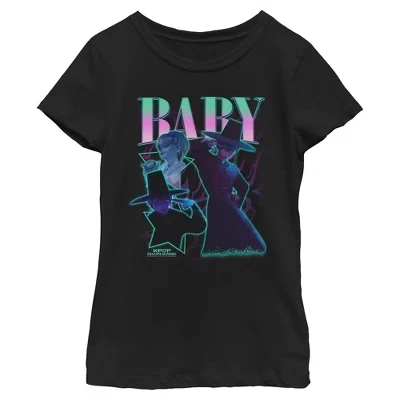 Футболка с коллажем для девочек Baby Saja Collage черная
