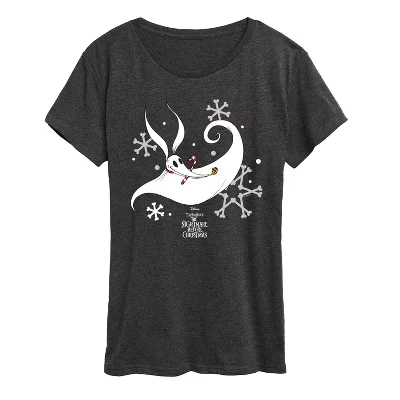 Женская футболка с коротким рукавом Zero Snowflakes и графическим рисунком heather charcoal