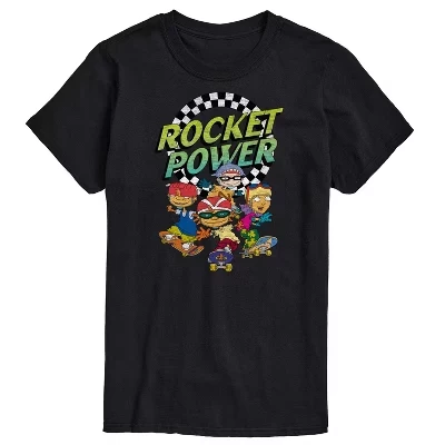 Мужская футболка в стиле ретро с логотипом Rocket Power и графическим рисунком Otto Regina Sam Maurice с коротким рукавом черного цвета.